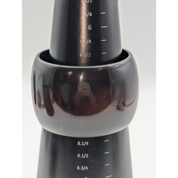 Vintage Cognac Stripe Simichrome Tested Heavy Wide Bangle Bracelet 88.27g - Picture 7 of 10